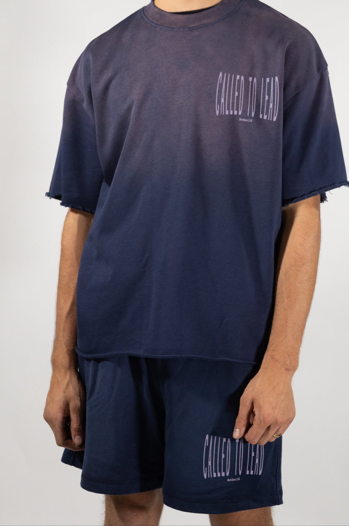 Called Sun Fade Raw Edge Shorts