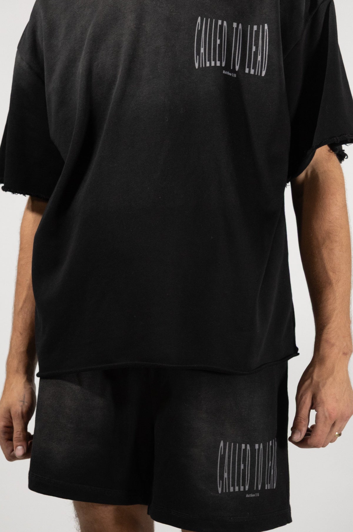 Called Sun Fade Raw Edge TEE