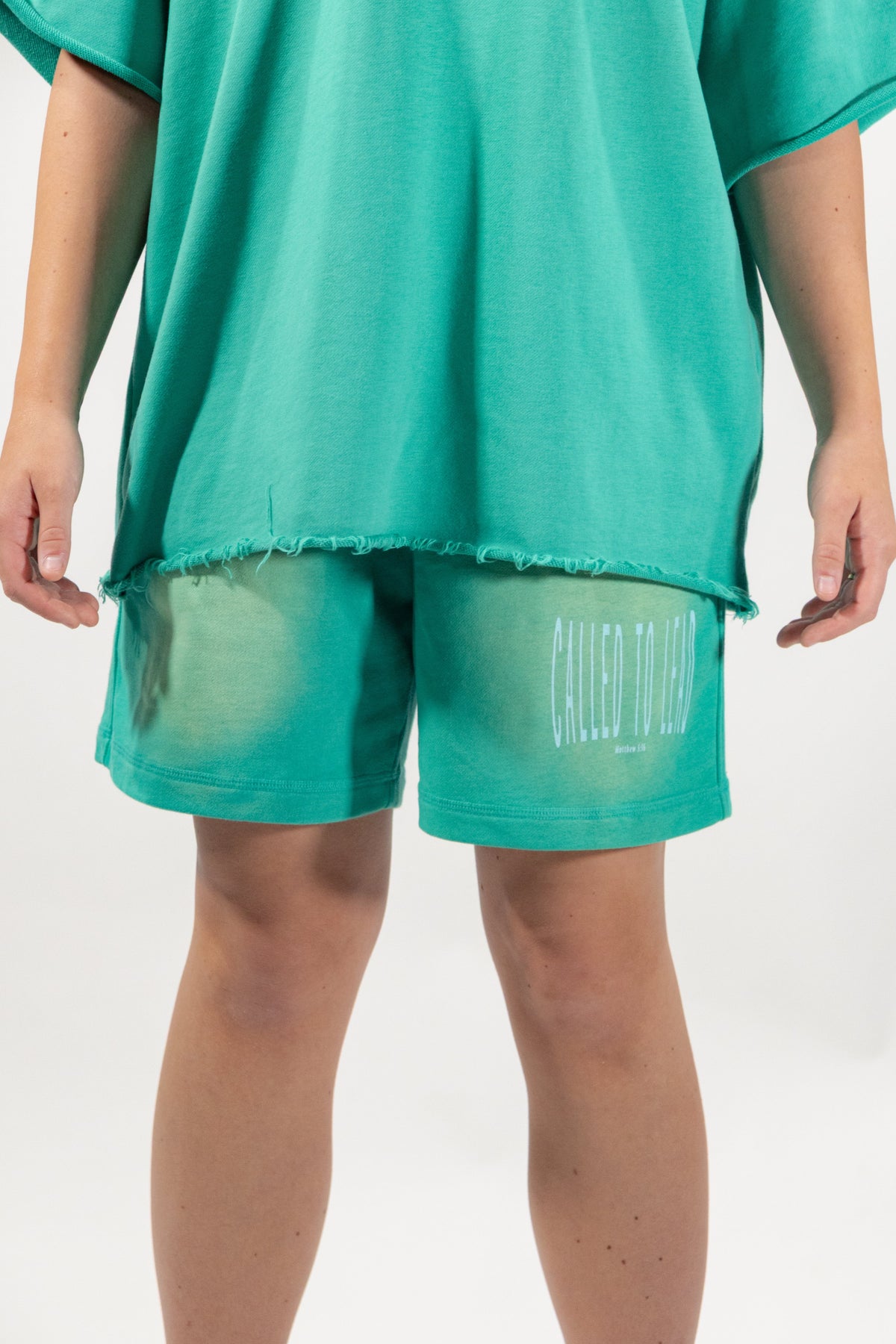 Called Sun Fade Raw Edge Shorts