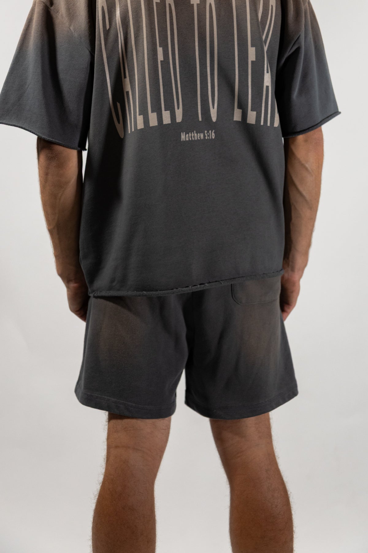 Called Sun Fade Raw Edge Shorts