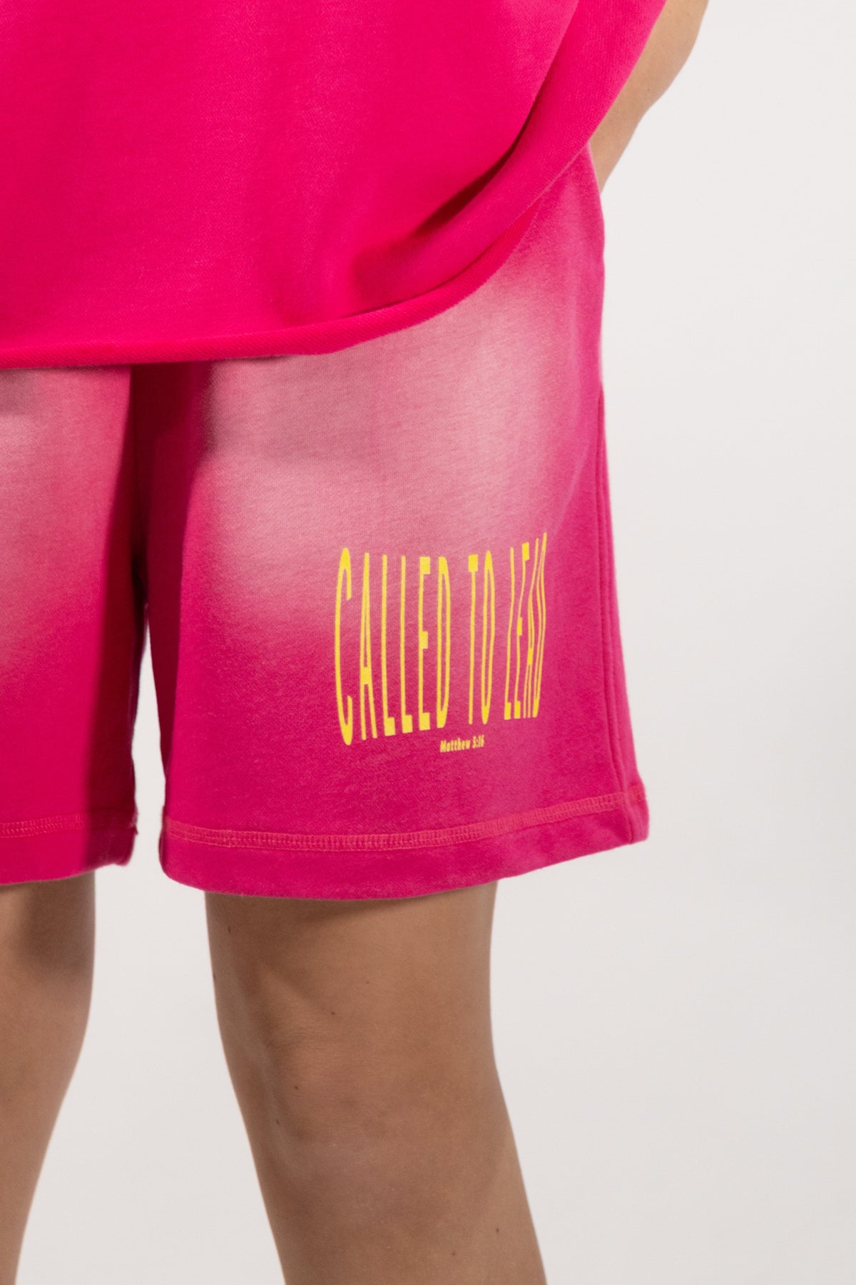 Called Sun Fade Raw Edge Shorts